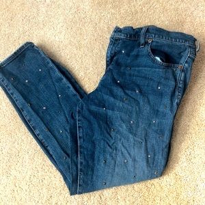 Gap Best Girlfriend Studded Cropped Jeans -size 33